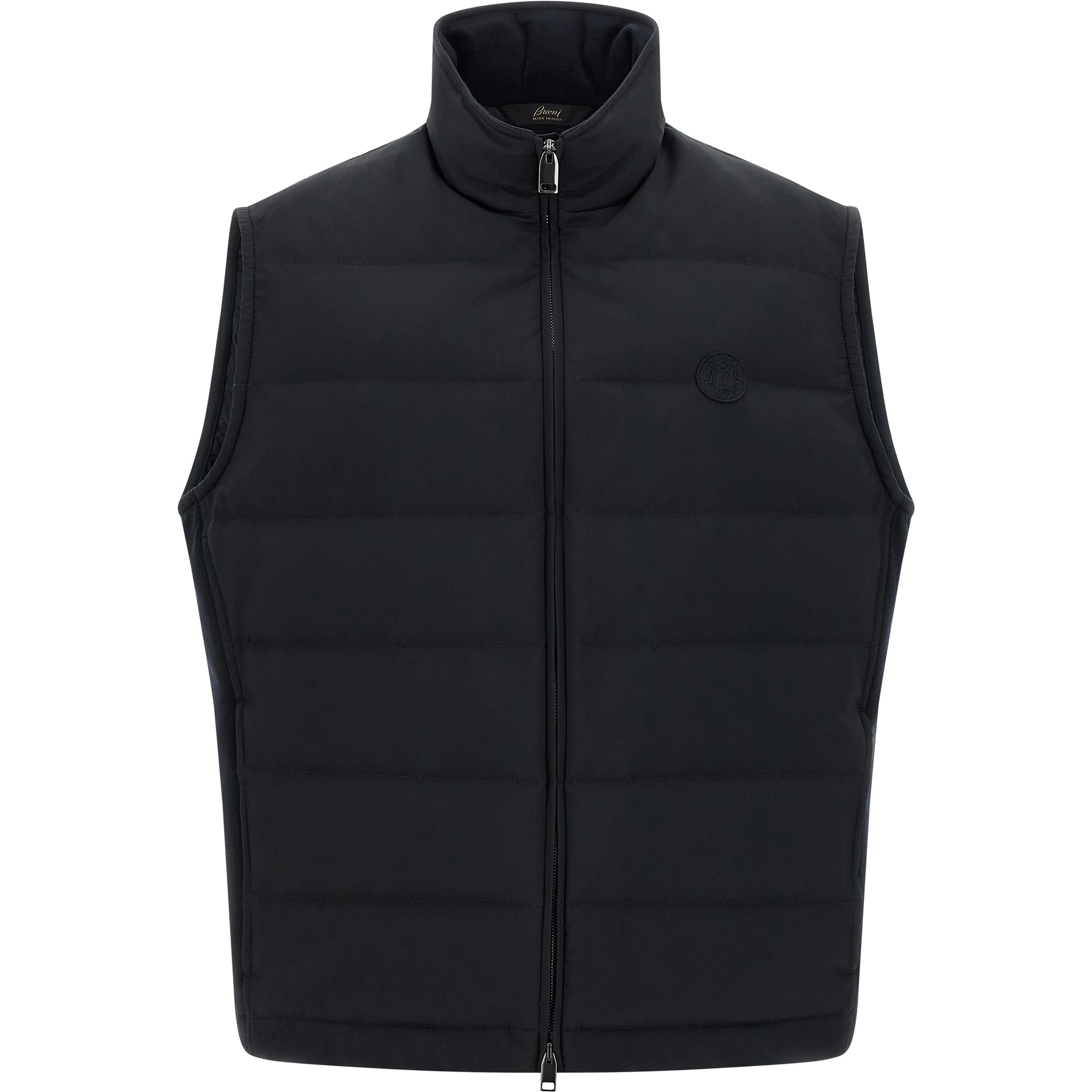 Blue Polyester Sleeveless Jacket