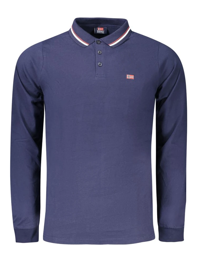 Blue Cotton Men's Polo