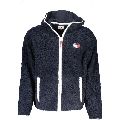 Blue Polyester Men's Jacket