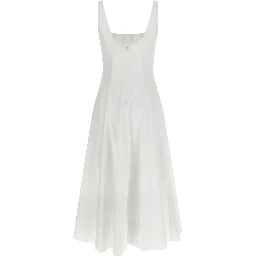 White Cotton Midi Dress