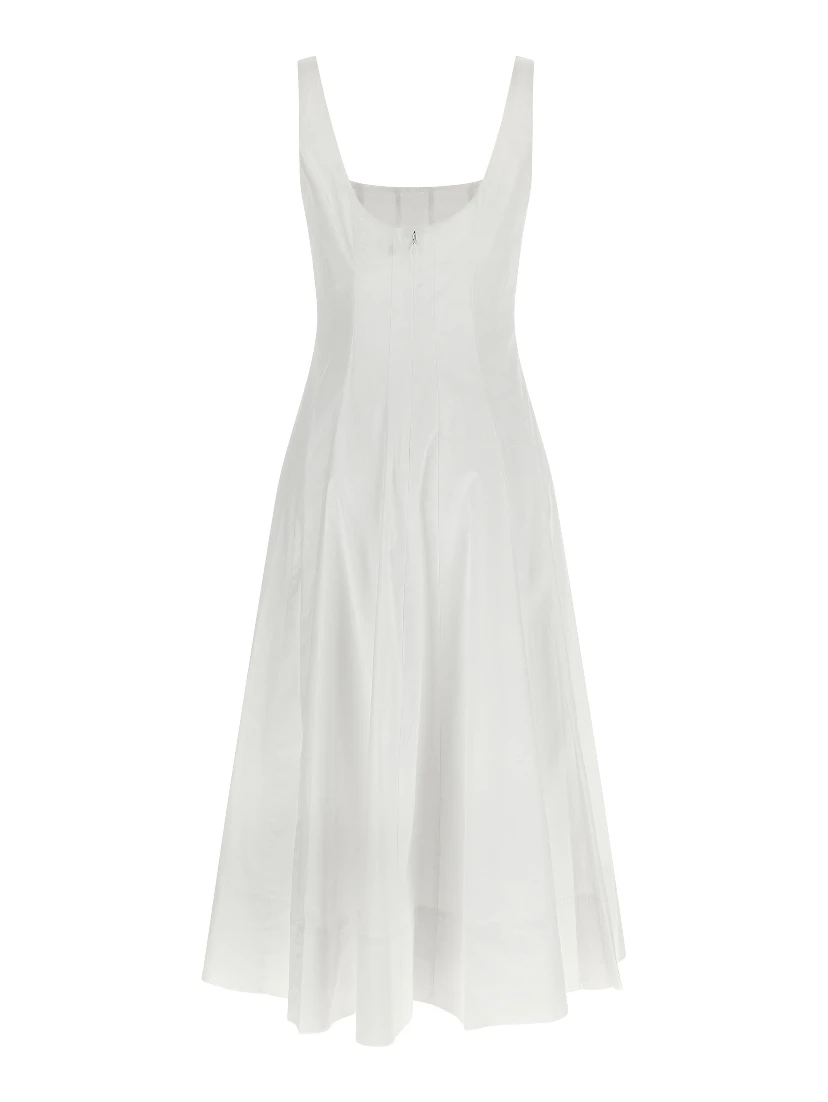 White Cotton Midi Dress
