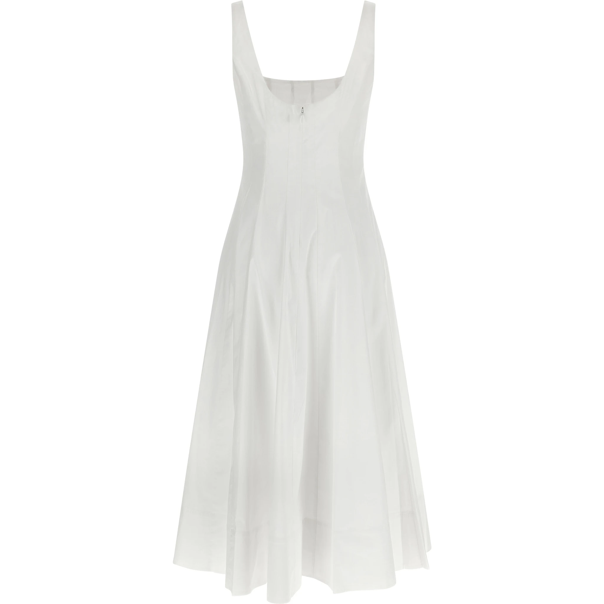 White Cotton Midi Dress