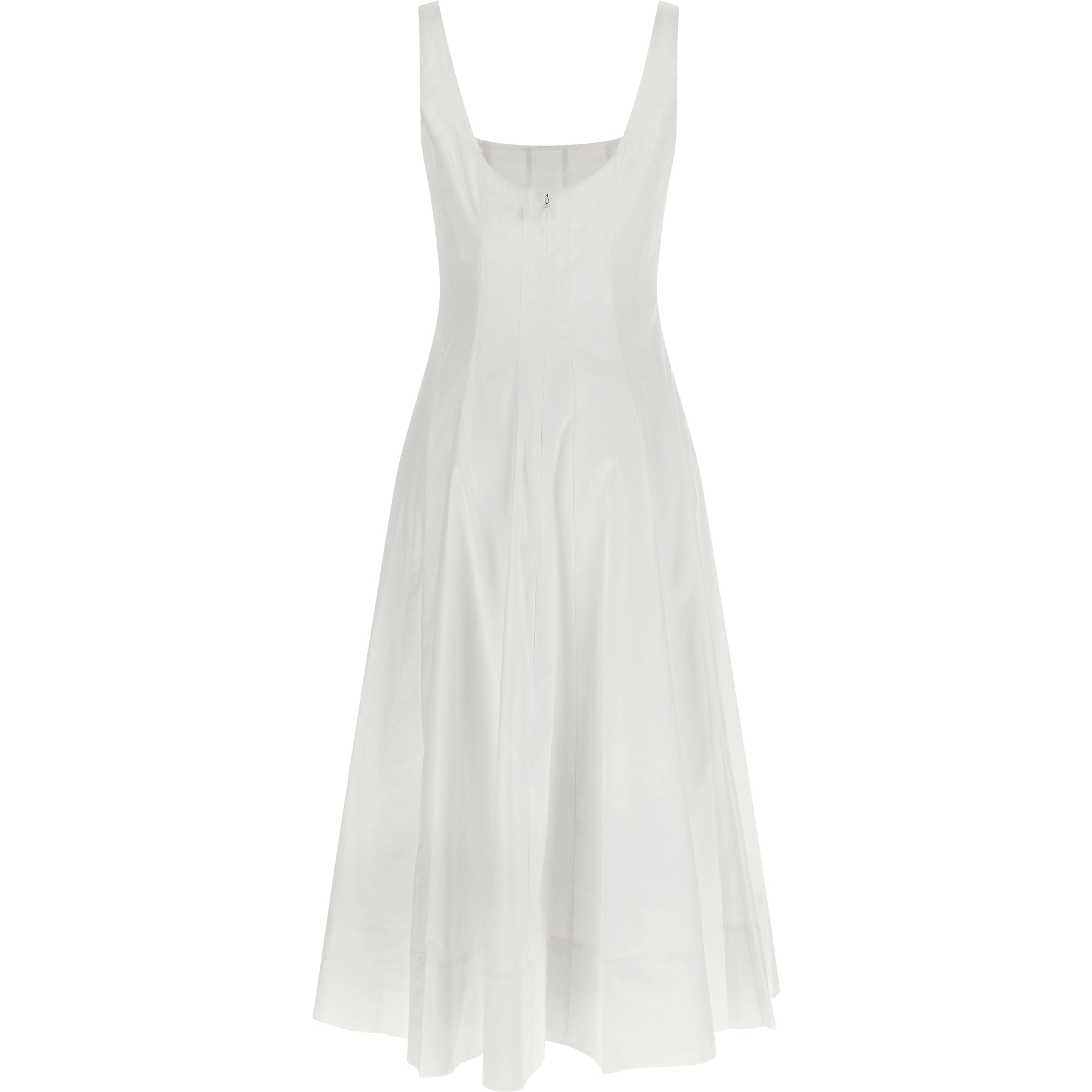 White Cotton Midi Dress