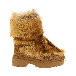 Multicolor Calfskin Flat Boots