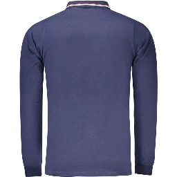 Blue Cotton Men's Polo
