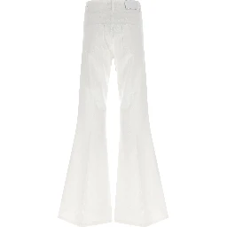 White Cotton Flared Jeans