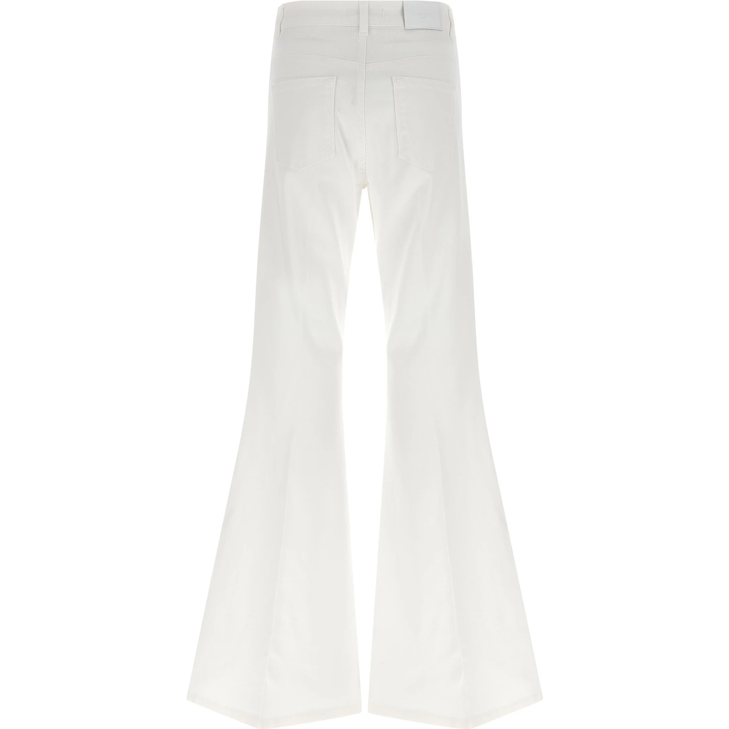White Cotton Flared Jeans
