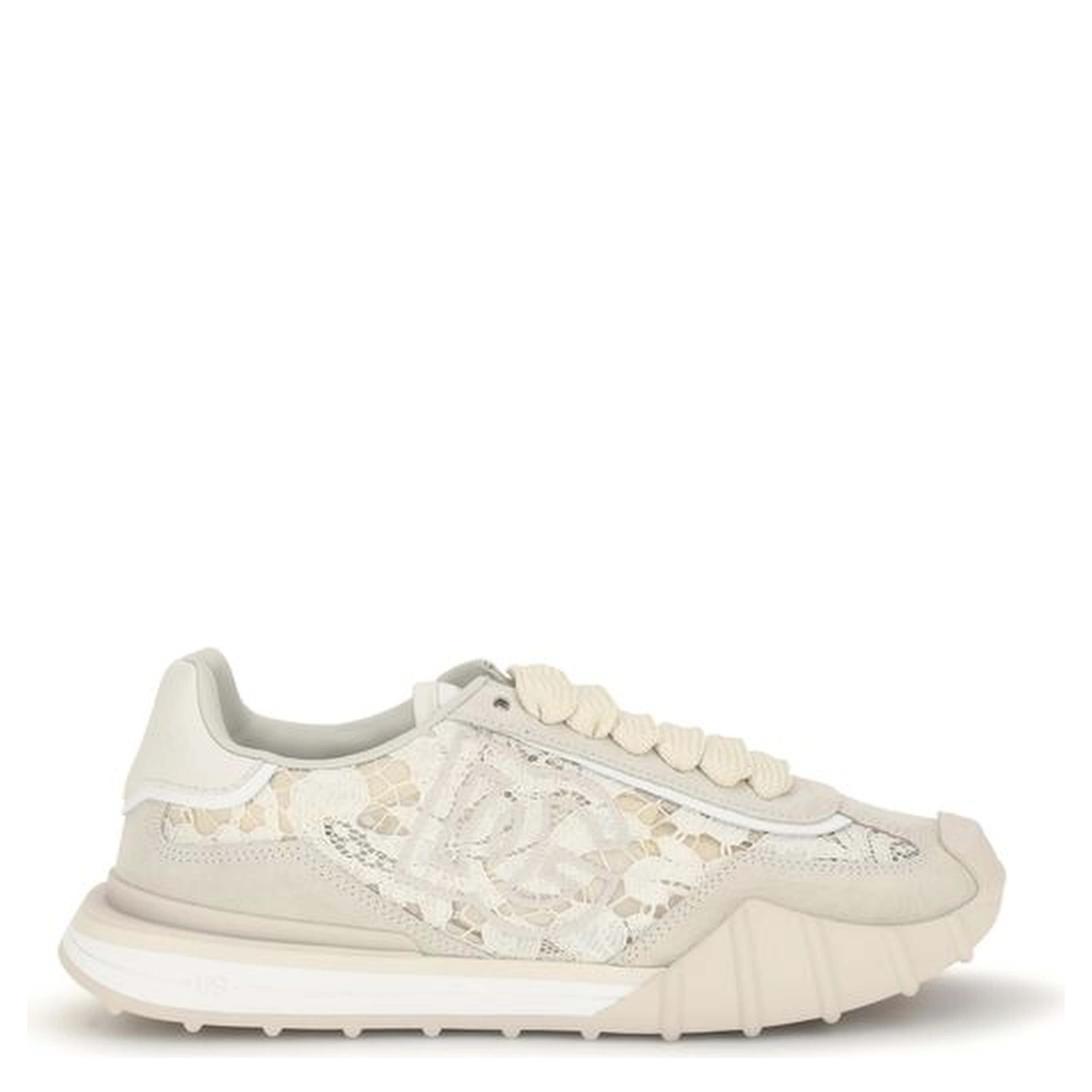 Beige Calf Leather Bos Taurus Sneakers