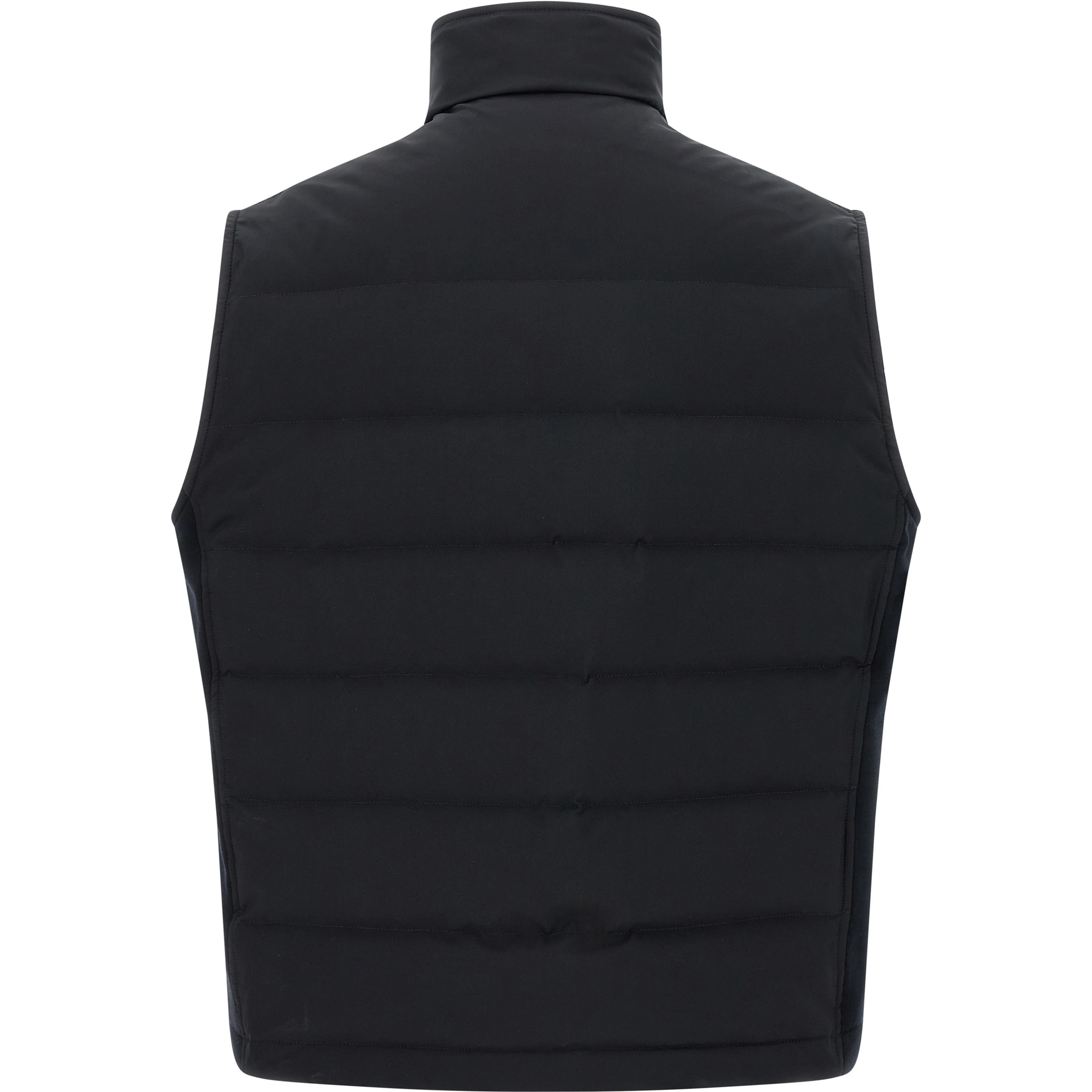 Blue Polyester Sleeveless Jacket