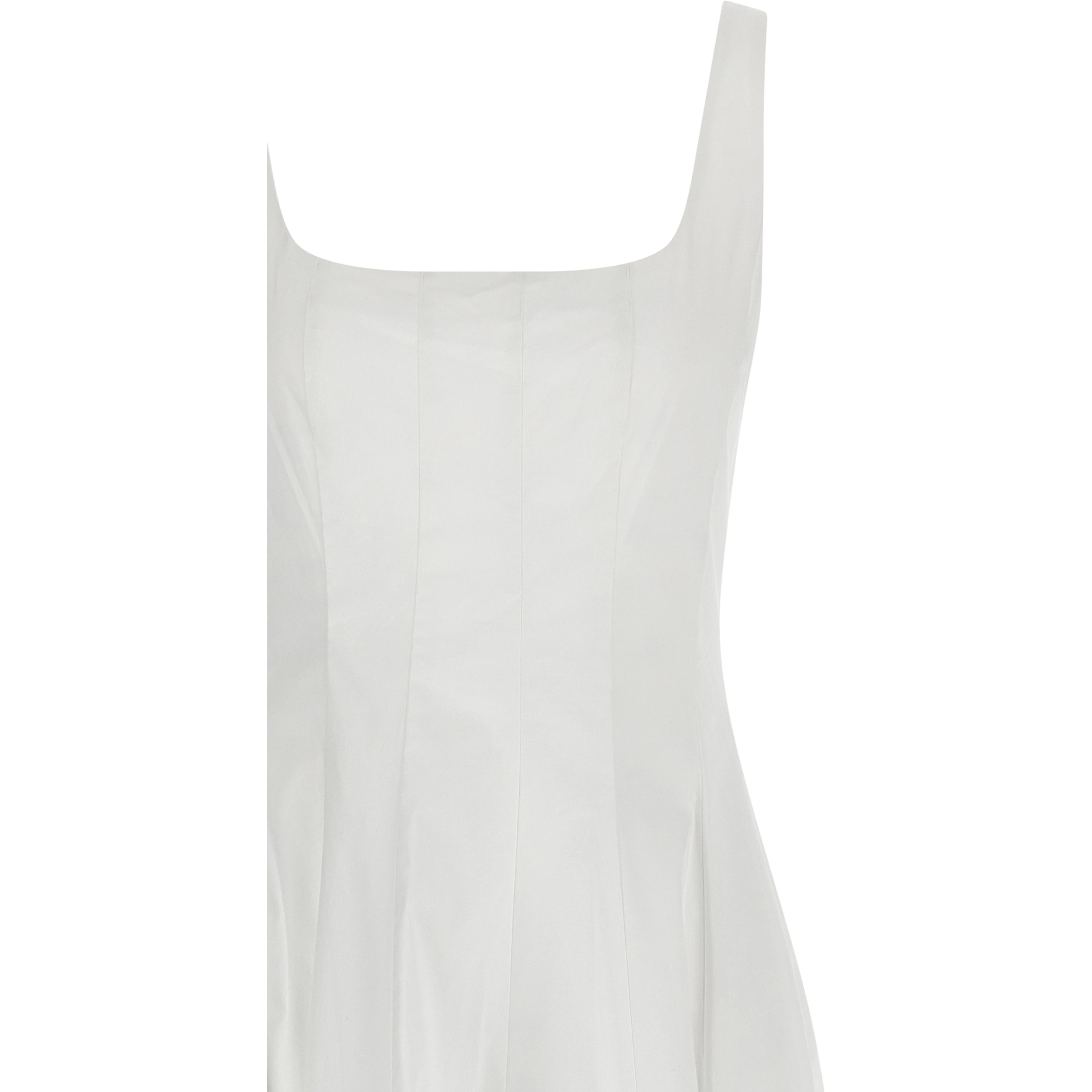 White Cotton Midi Dress