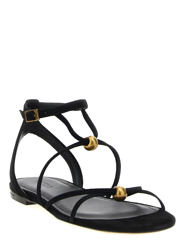 Black Goatskin Flat Sandals alternative