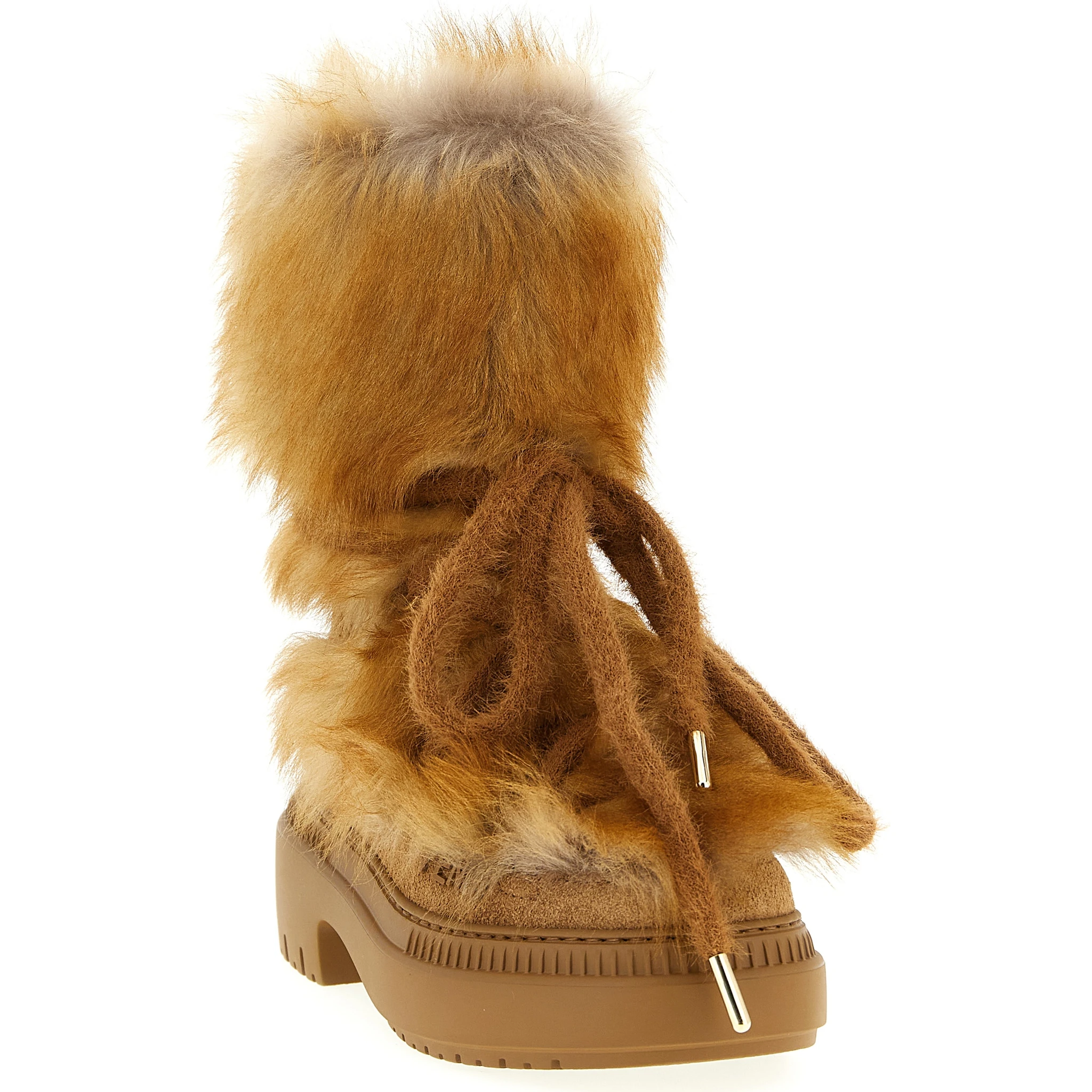 Multicolor Calfskin Flat Boots