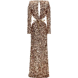 Multicolor Polyester Long Dress