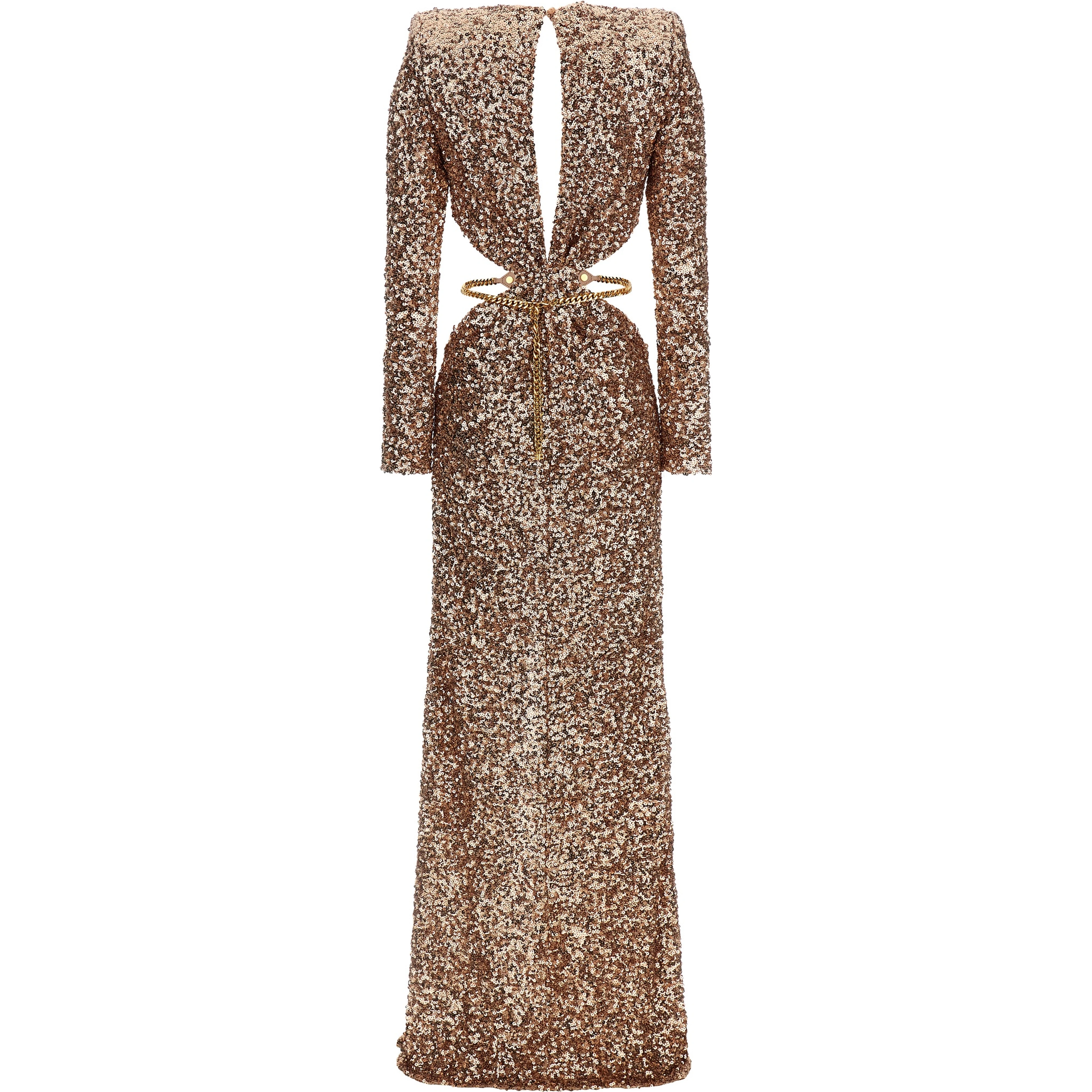 Multicolor Polyester Long Dress