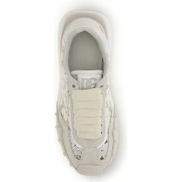 Beige Calf Leather Bos Taurus Sneakers