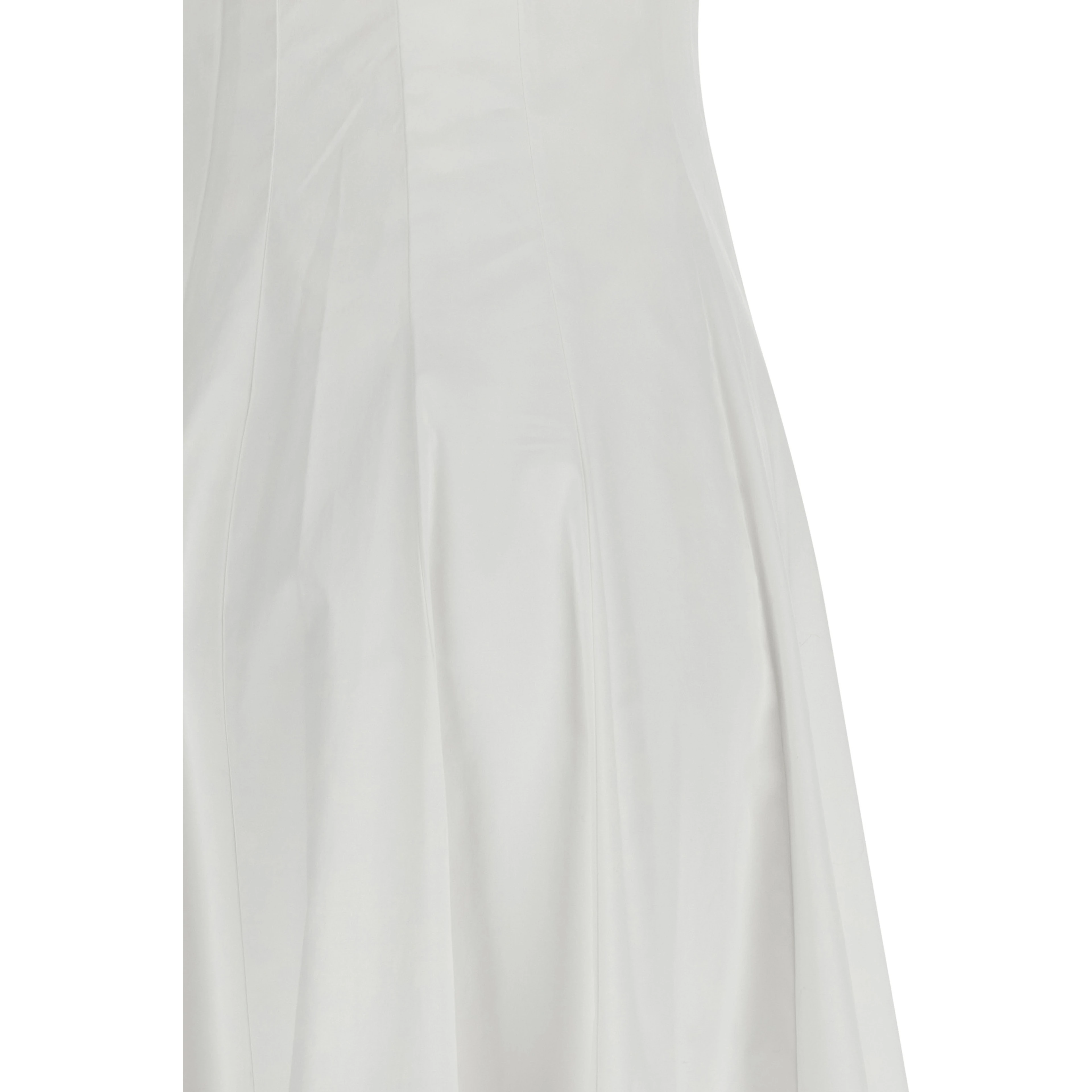 White Cotton Midi Dress