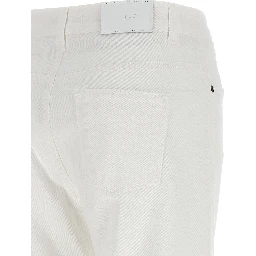 White Cotton Flared Jeans