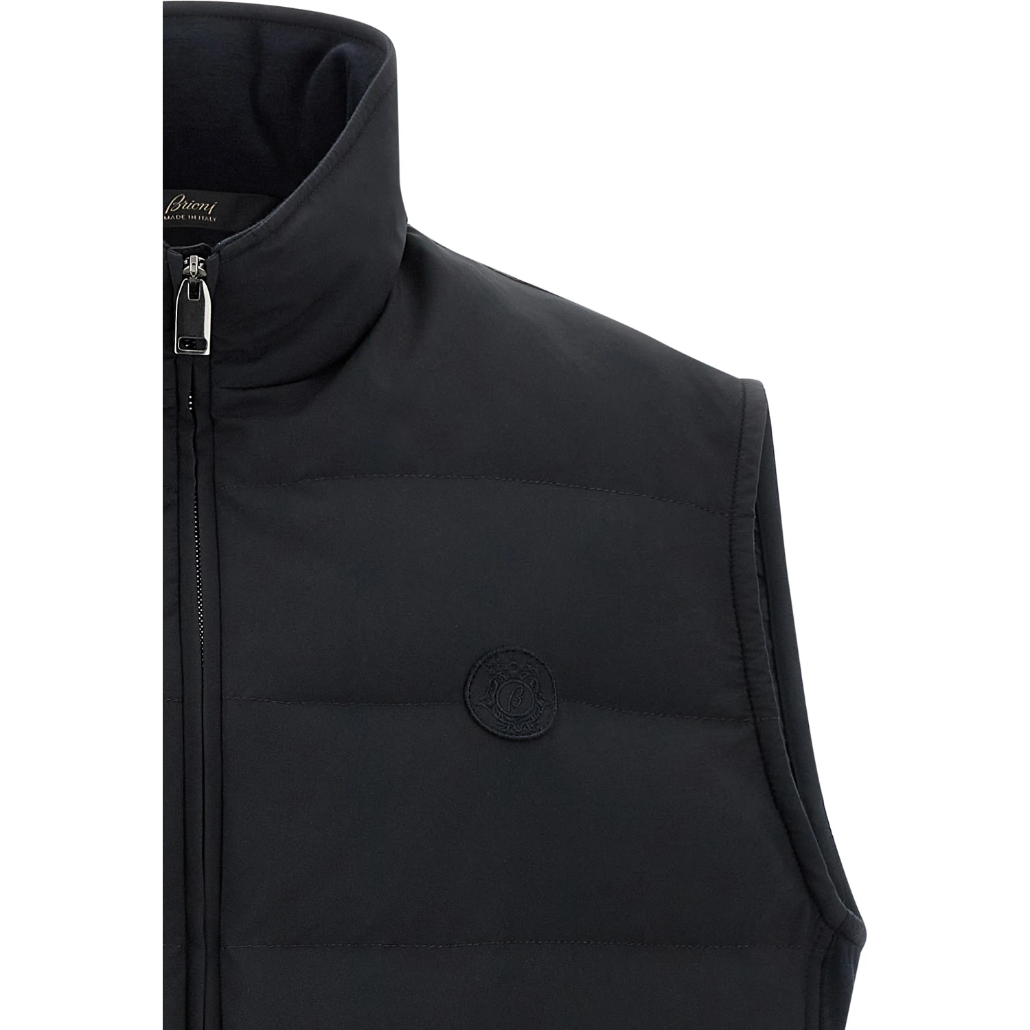 Blue Polyester Sleeveless Jacket