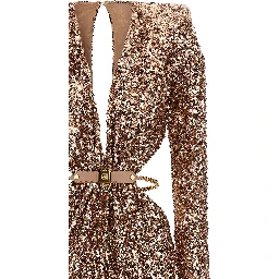 Multicolor Polyester Long Dress