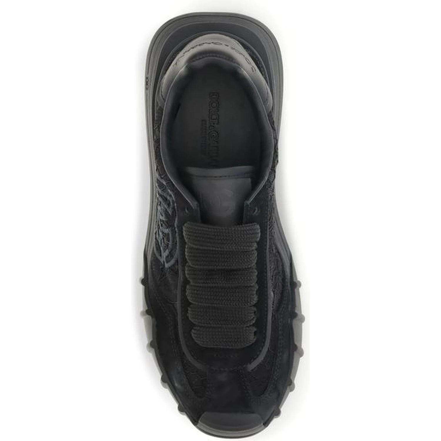 Black Calf Leather Bos Taurus Chunky Sneakers
