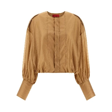 Beige Lyocell Blouse