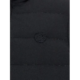 Blue Polyester Sleeveless Jacket