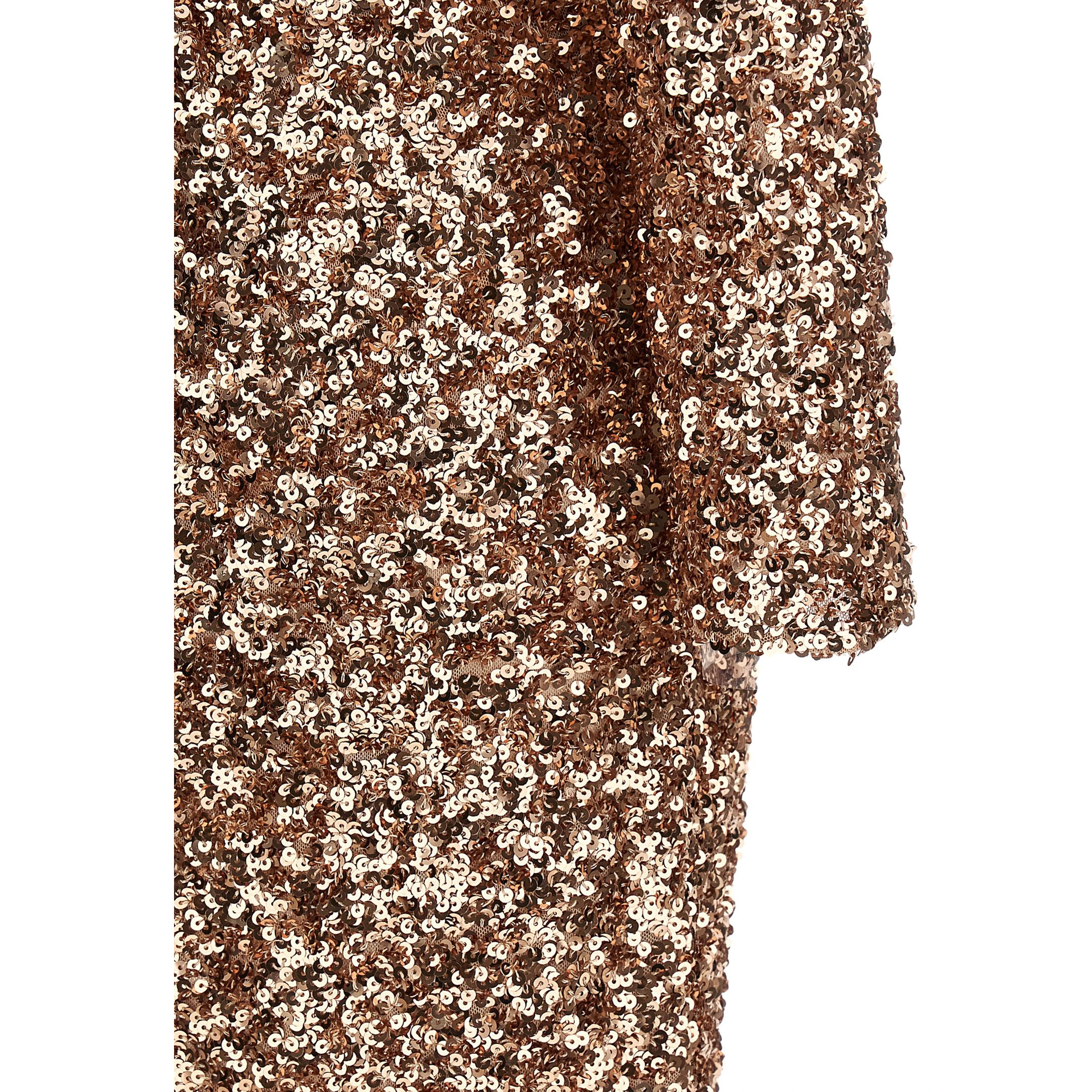 Multicolor Polyester Long Dress