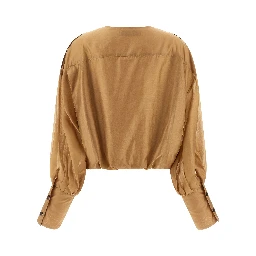 Beige Lyocell Blouse