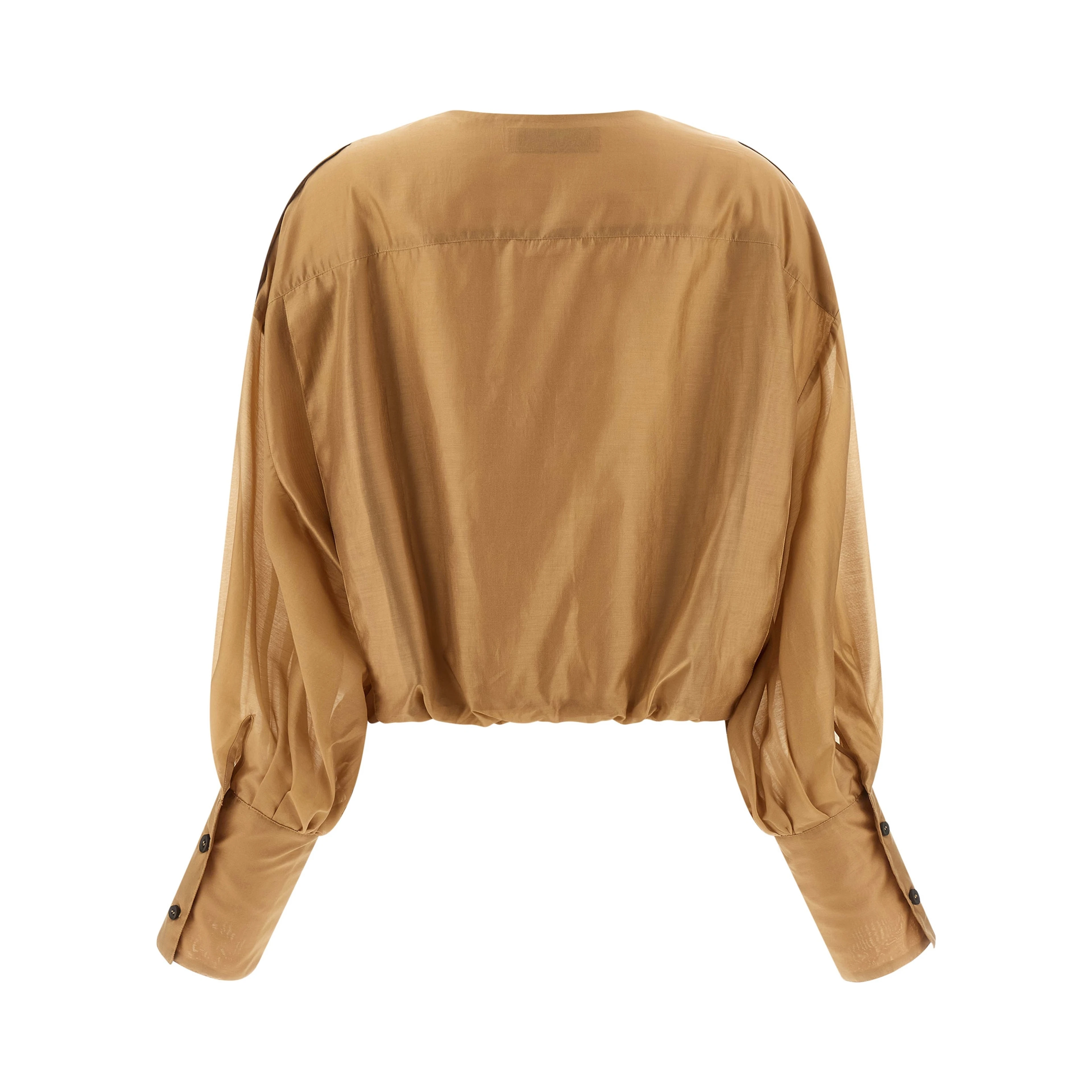 Beige Lyocell Blouse