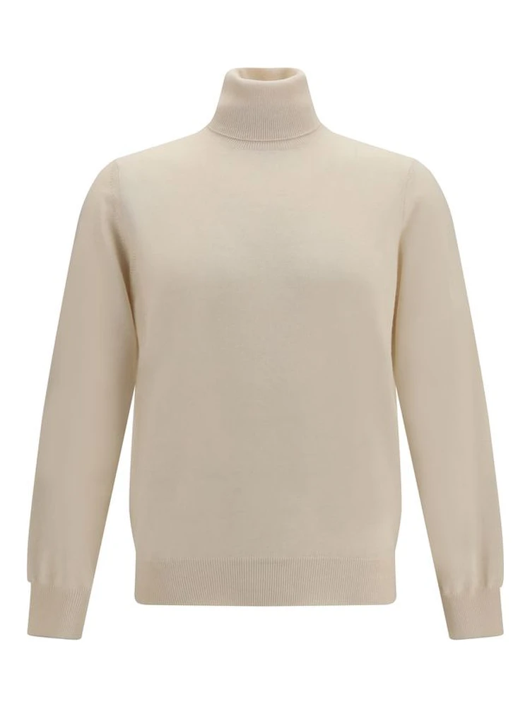 Beige Cashmere Turtleneck