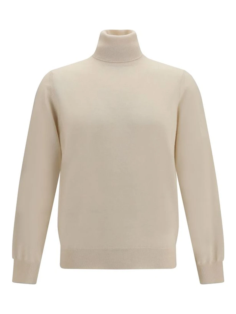 Beige Cashmere Turtleneck