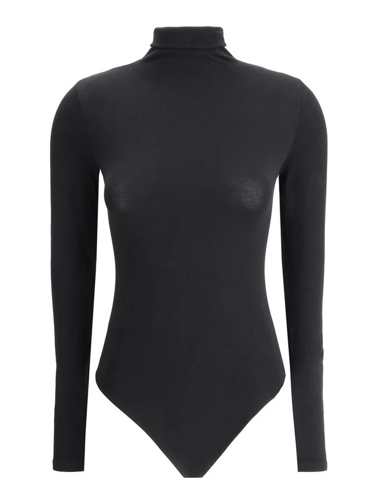 Black Cotton Bodysuit