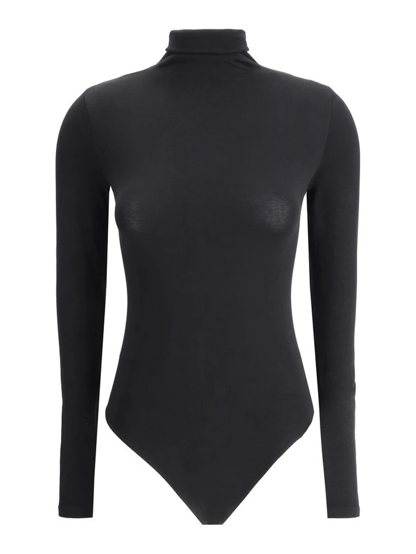 Black Cotton Bodysuit