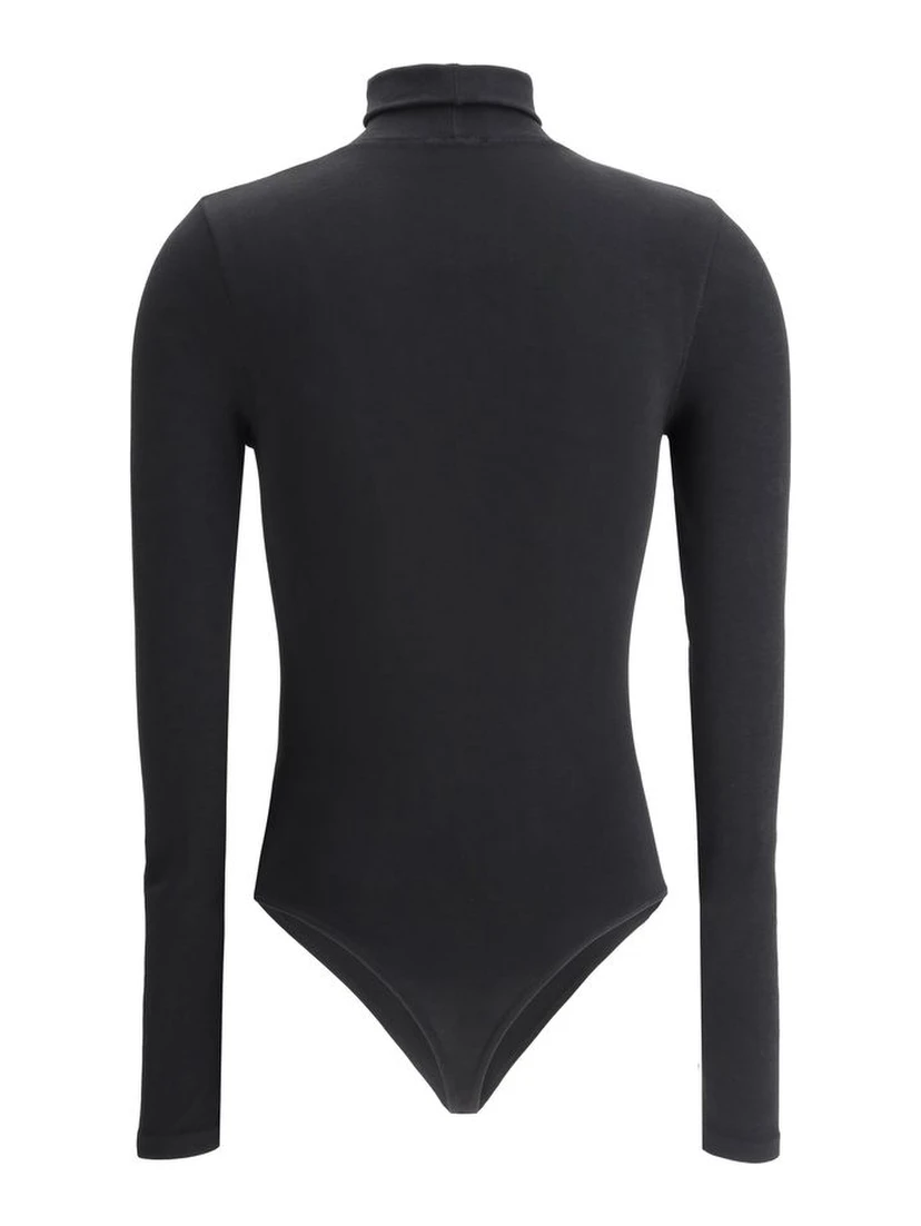 Black Cotton Bodysuit