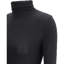 Black Cotton Bodysuit