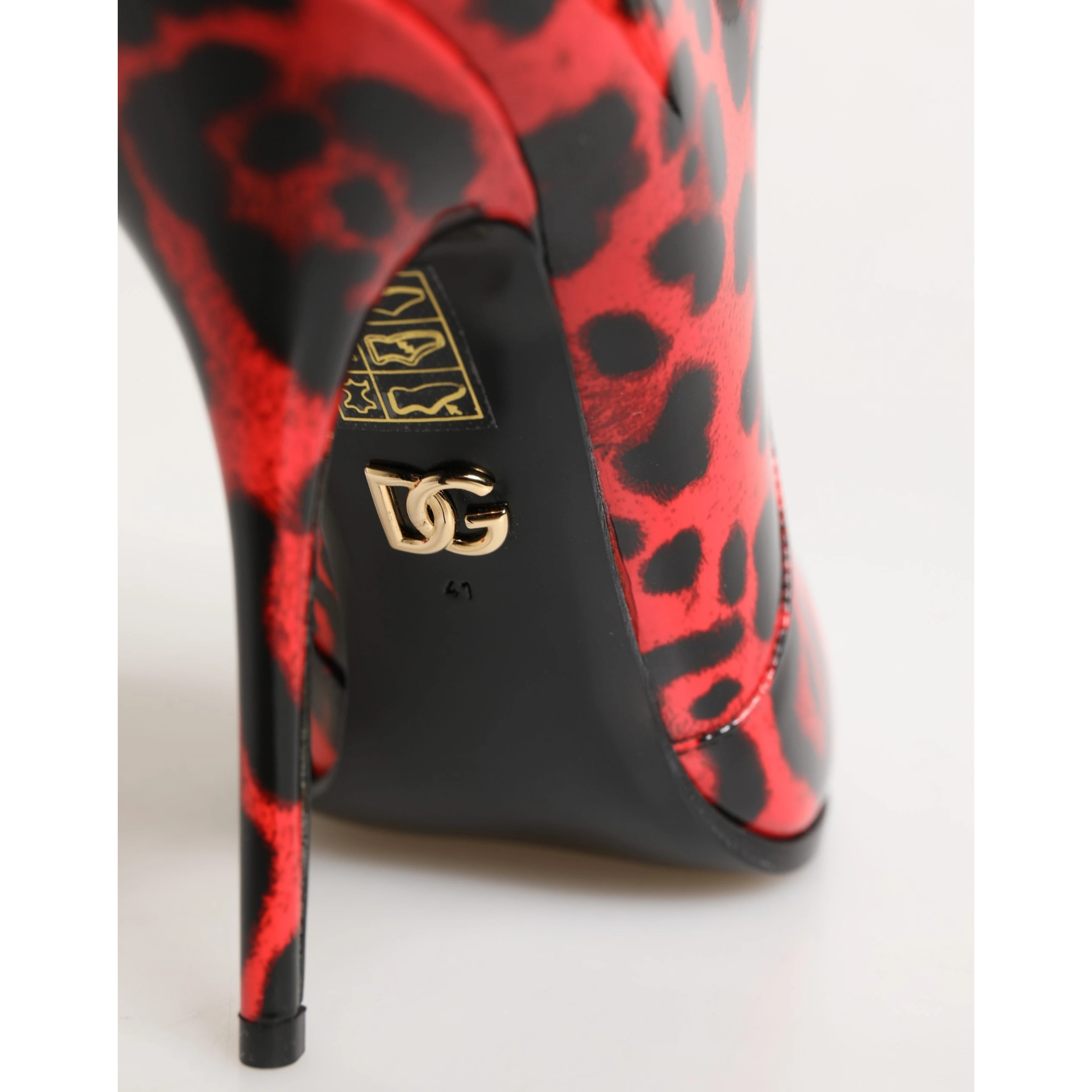 Red Leopard Cardinale Ankle Boots Shoes