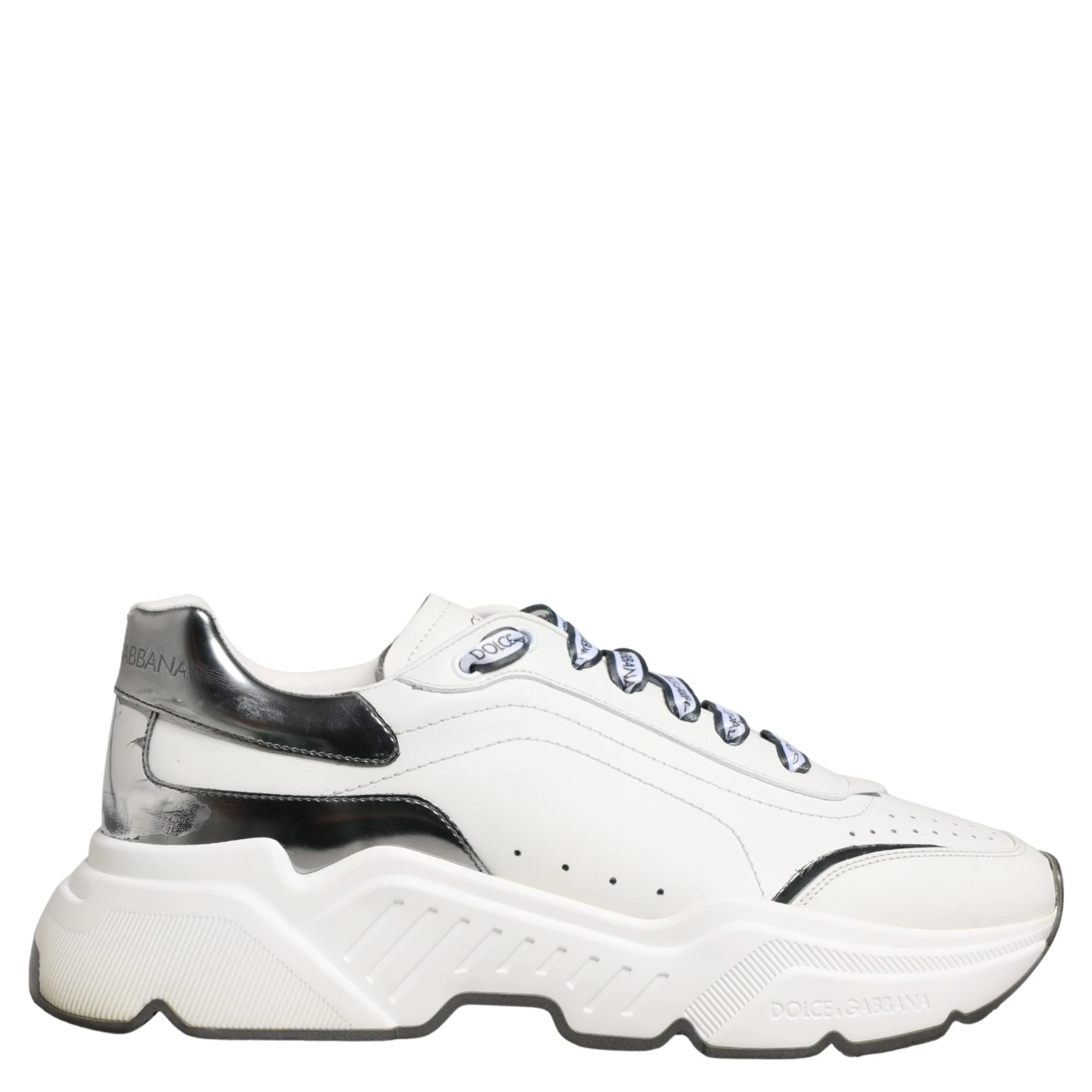White Silver Daymaster Low Top Men Sneakers Shoes