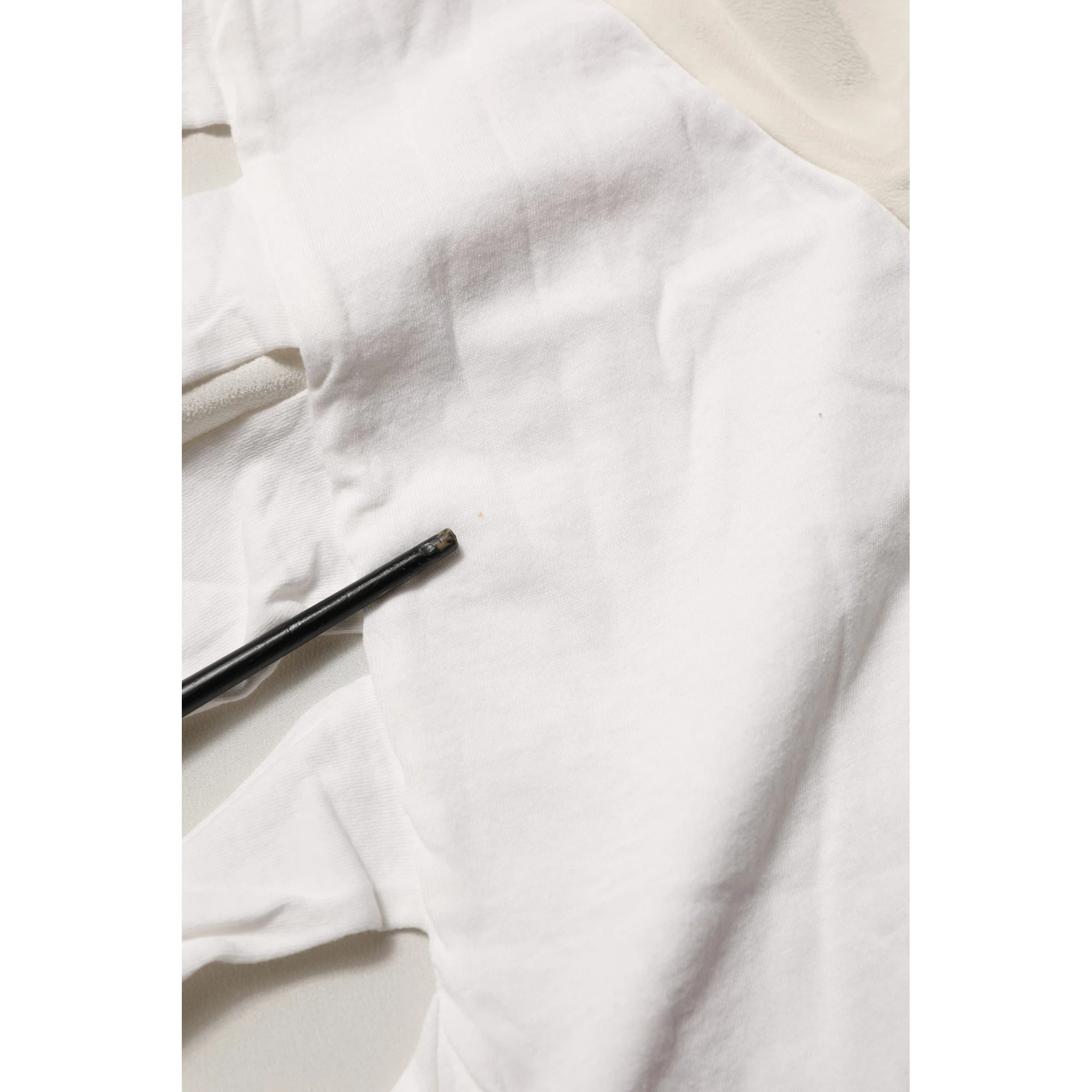 Off White Silk Sheer Round Neck Short Sleeves Blouse Top