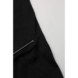 Black Wool Crew Neck Short Sleeves T-shirt