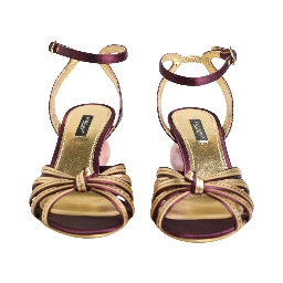 Purple Gold Keira Pearl Heels Sandals Shoes