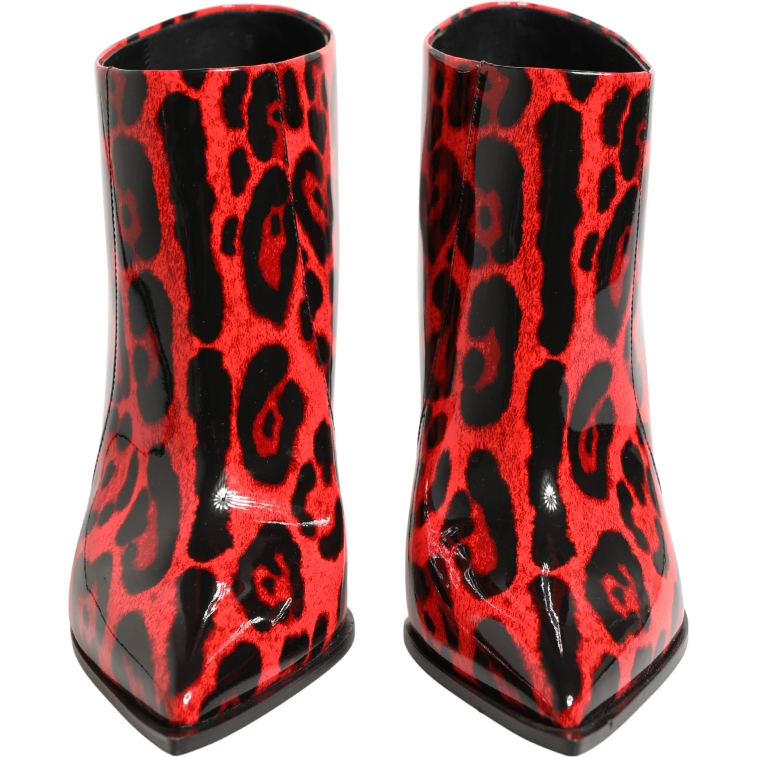 Red Leopard Cardinale Ankle Boots Shoes