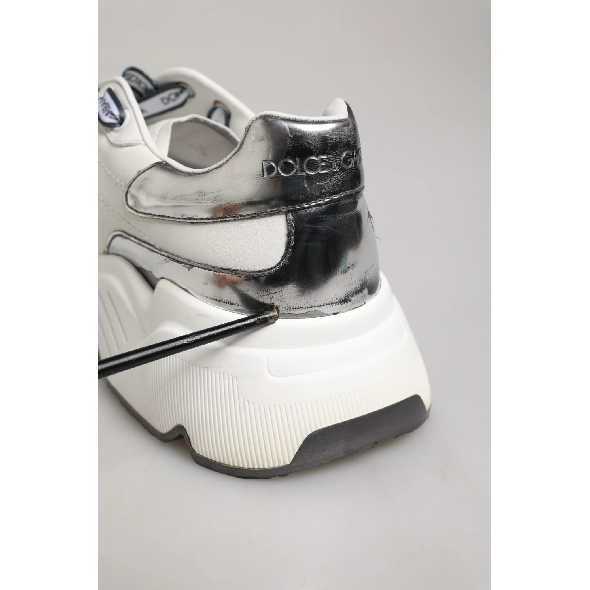 White Silver Daymaster Low Top Men Sneakers Shoes