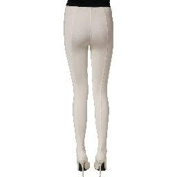White High Heels Pumps Jersey Tights Shoes