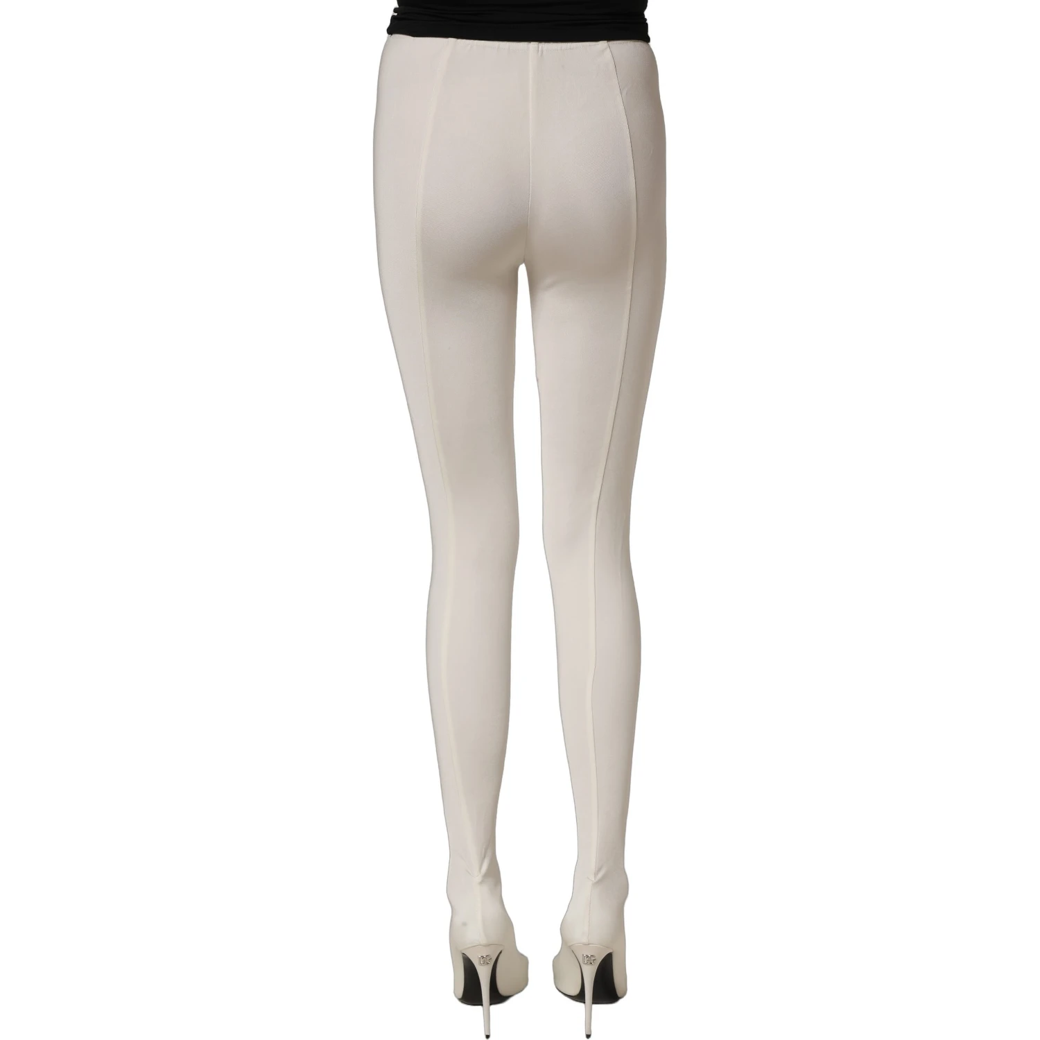 White High Heels Pumps Jersey Tights Shoes