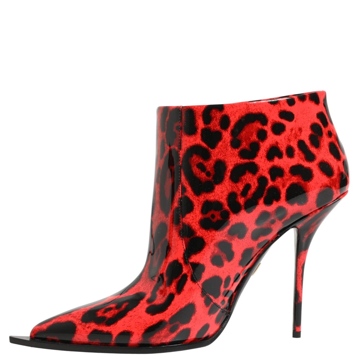 Red Leopard Cardinale Ankle Boots Shoes