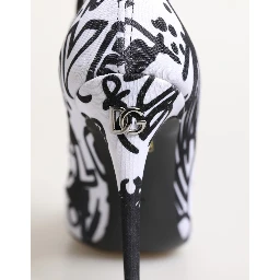 White Graffiti Stretch Ankle Boots Shoes