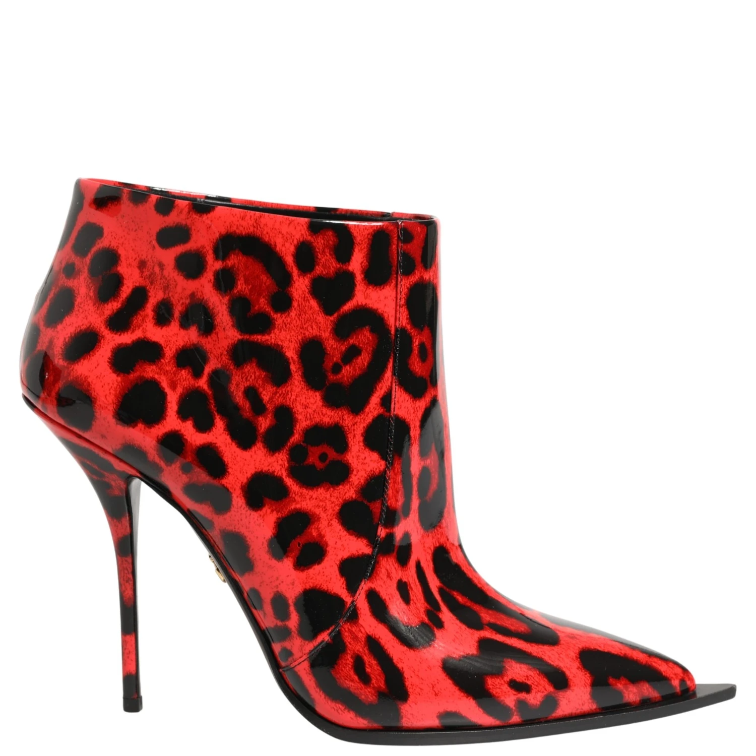Red Leopard Cardinale Ankle Boots Shoes