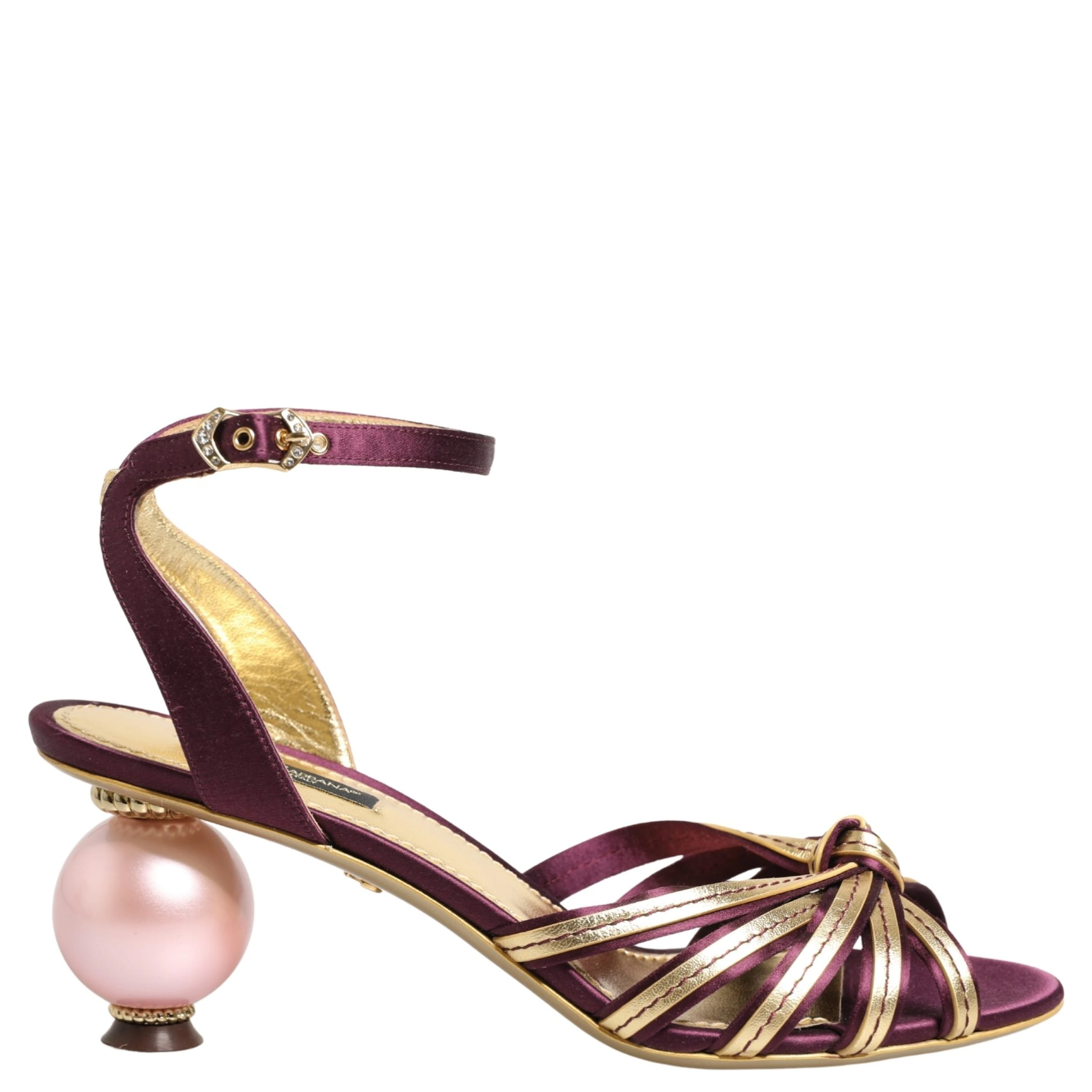 Purple Gold Keira Pearl Heels Sandals Shoes