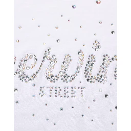 White Crew Neck Short Sleeves Embellished T-shirt