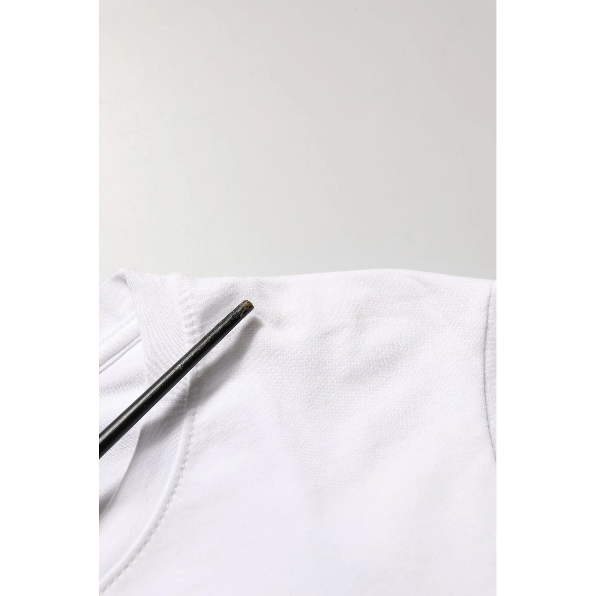 White Crew Neck Short Sleeves Embellished T-shirt